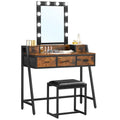 Industrial Teak Wood Tocador Vintage Dressing Black Wicker Dresser Makeup Vanity Table With Mirror Set