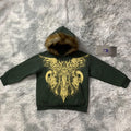 DENIMGUYS 2025 New Arrival High Street Y2k Hip Hop Retro Printed Men's Winter Warm Fleece Fur Hood Oversized Plus Size Hoodies