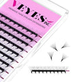 VEYES Professional PBT Brown Eyelash Extensions 3D 4D 5D 7D 10D 12D Russian Volume Fans CD Curl Premade Matte Clover Lashes Long
