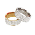 Wholesale Stainless Steel 8mm Rhinestone Beads Iced Out Finger Ring Jewelry Unisex Women Men Fashion China Manufacturer Supplier