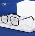97724 New High Quality Male Anti Reflection Double Bridge Metal Blue Light Blocking Glasses Men Eyeglass Frame Anti Blue Light