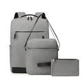 Factory Customized High-quality 3 Pcs Set Travel Business Unisex Waterproof Expandable Laptop Backpack with USB Zipper Closure