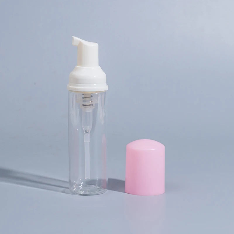 2oz 60ml Plastic Bottle Supplier Body Lotion Cream Small Foam Bottle Face Cleaning Beauty Mousse Cleanser Packaging