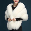 White Traditional Wedding Scarf & Shawl Bolero Wrap Shawl Jacket for Women Warm Fur Cape Coat with Bolero for Winter Weddings