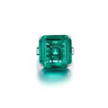 Luxury 925 Silver Plated Platinum Cultivated Emerald Ring Women Fine Jewelry