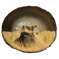 Huiying New 2025 New Products Customized Oil tiger painting agate slices For Crystal Crafts Dish
