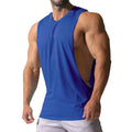 Men's Summer Sports Tank Top Quick Dry Loose Gym Sleeveless Vest Muscle Bodybuilding Fitness Workout Stringers Knitted Washed