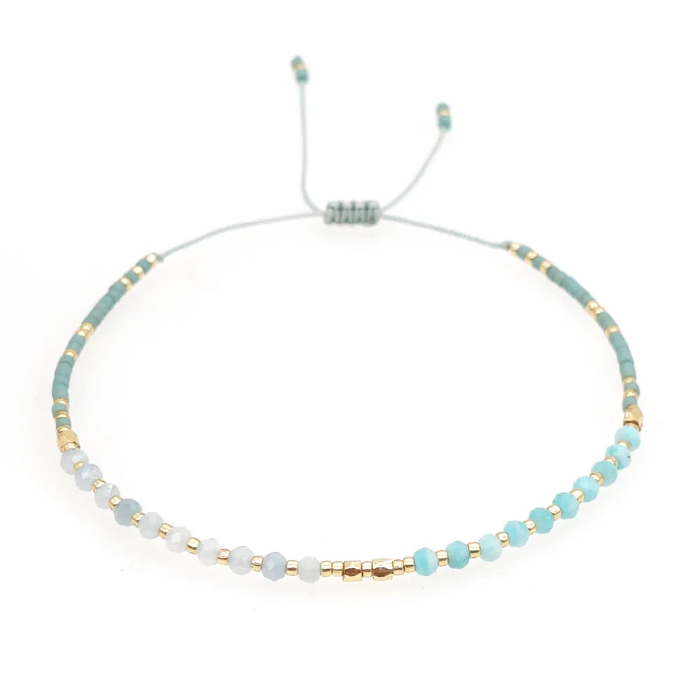 Bohemian Rice Beads Female Friendship Gemstone Bracelets Handmade Tiny Miyuki Beaded Bracelet