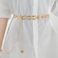 Fashion Metal Casual Hollow Square Panel Versatile Decorative Shirt Dress Suit Chain Belt