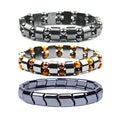 New Positive Energy Wave Hematite Energy Bracelets Nature High Polish Hematite Magnetic Bracelets for Men Women Jewelry