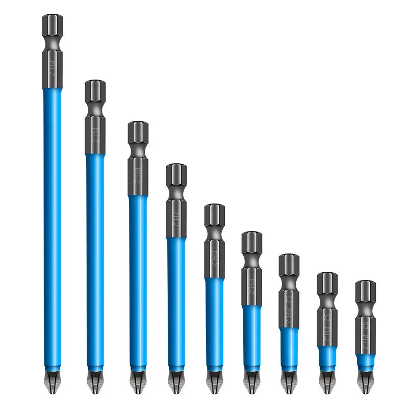 Strong S2 Magnetic PH2 Cross Non-Slip Drill Bits Set with Batch Head Screwdriver Head Bits