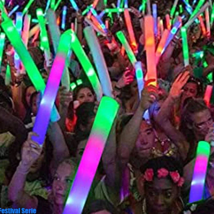Customized 2024 Logo 16inch LED Glow Foam Stick Party Supplies for Cheering Promotional Product