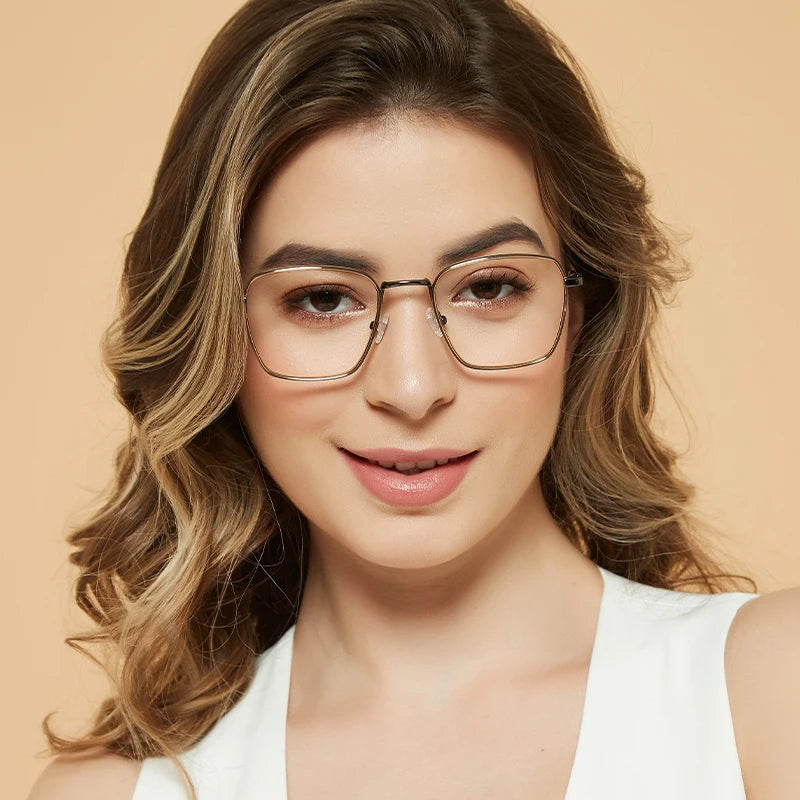 Trendy square Windsor Slim Acetate Wrap with Metal Combination Optical Glasses Frames Eyewear Anti Blue Light Eye Glasses