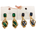 2026 Good Quality Diamond Square Water Drop Retro Earrings with Gold Plating Fashion Design All-Match for Party