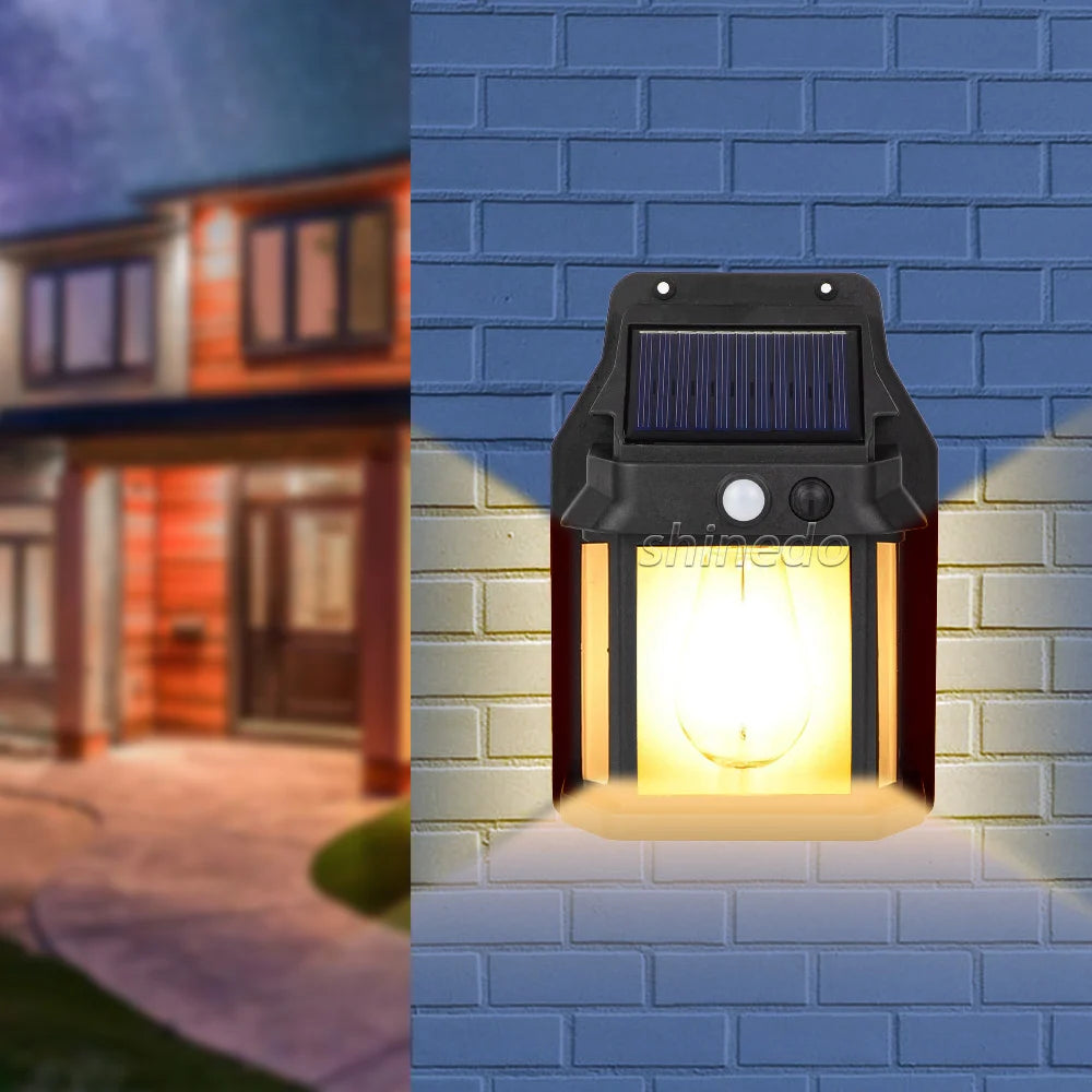 Solar Outdoor Wall Lamp Lights Waterproof Lighting With Motion Sensor Solar Light Powerful Led Spotlights Wall Lamps Garden Yard