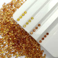 Natural Round Shape Machine Cut 0.8-3.5mm Yellow Sapphire Stone Loose Gemstones for Jewelry Making