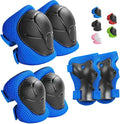 SeeMore Skateboard Roller Skates Cycling Sports Kids Youth Cotton Knee Pad Elbow Pads Guards 6 in 1 Protective Gear Set