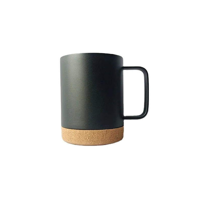 Sublimation Wooden Bottom 320ML Sublimation 304 Stainless Steel Lid  Handgrip Coffee Beer Water Cup