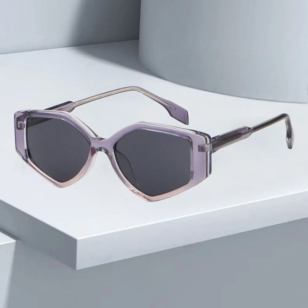 9815 Retro Sunglasses Vintage Glass Custom Manufacturer Uv400 Sun Glasses for Men Small Square Irregular Sunglasses for Women