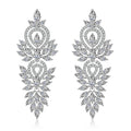 Wholesale Long Atmospheric European and American Fashion Court Earrings Baroque Full Diamond Earrings