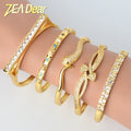 Luxury India Bracelets Bangles Girls Waterproof Non Tarnish Dubai Indian Wedding Bridal Gold Charms Bracelet Women Jewelry