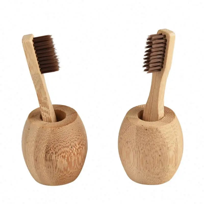 Eco-Friendly Bamboo Bathroom Accessories Stand Biodegradable and Hotel Use Nylon Bristle Material