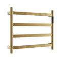 Smart Electric Heated Towel Rail  Stainless Steel Gold Finish Radiator with Timer & Temperature Control for Luxury Bathroom