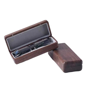 Walnut Return to the Ancients Wood Gift Box Top Grade Wooden Glasses Case