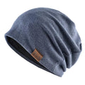 Cross Border Casual Loose Knit Hats FS Leather Standard Hats Winter Plush Outdoor Headcovering Hats for Men and Women