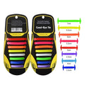 Elastic No Tie Flat Silicone Shoe Laces Running Sneakers with Comfortable No Tie Shoelaces