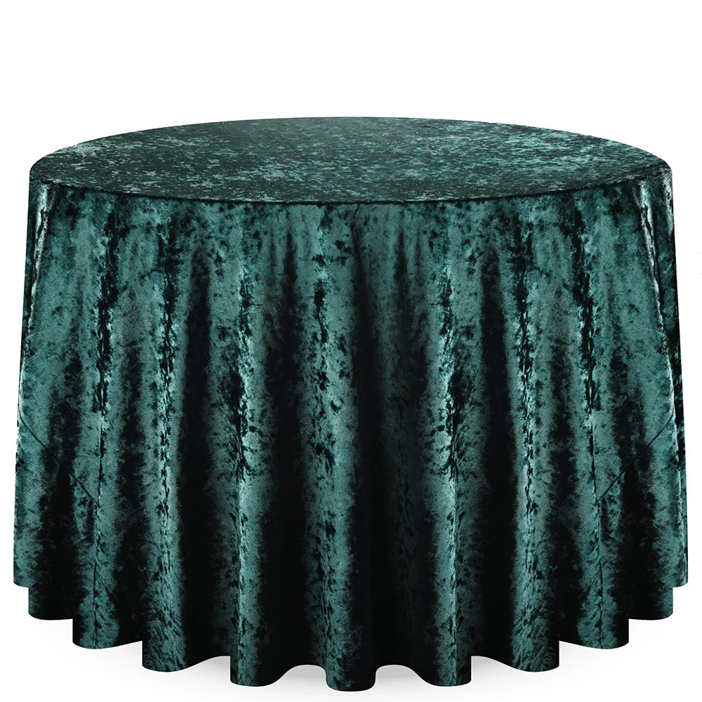 Luxury Eco-friendly 120" Nonwoven Polyester Velvet Customizable Wedding Banquet Tablecloth Disposable Oilproof Waterproof for