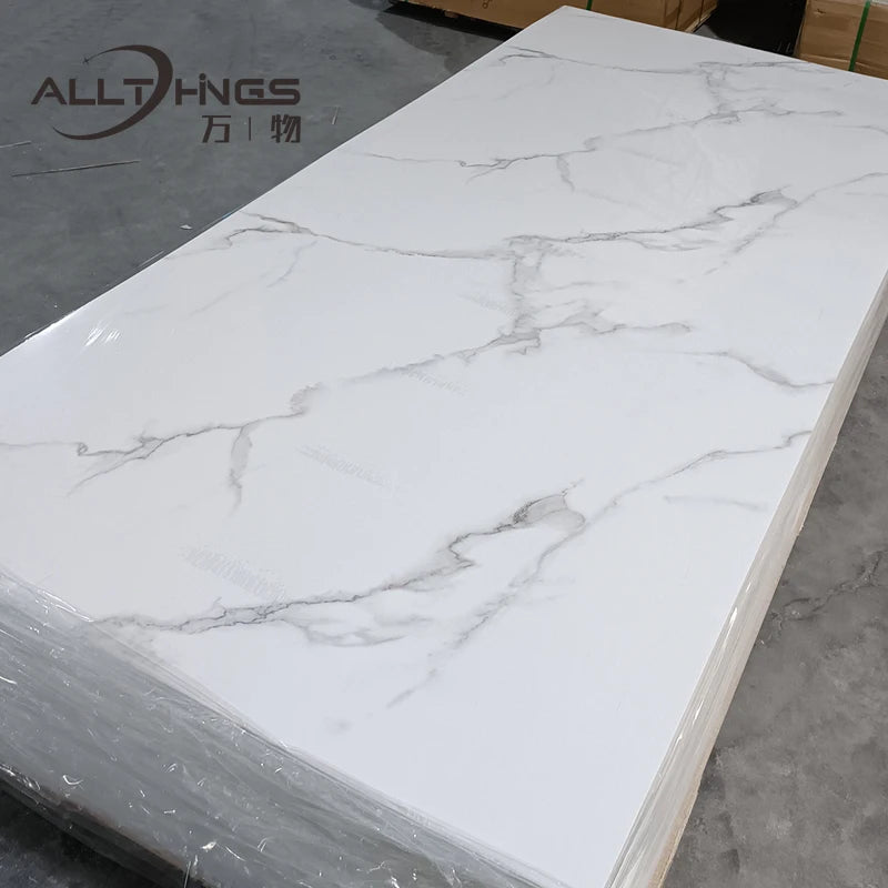 Decorative 3D PVC Sheet High Gloss Wall Panel Marble UV Board for Indoor