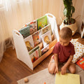 Kids Single-Sided Bookshelf Birch Plywood Wooden Library Bookcase Kids Bookshelf for Classroom montessori furniture