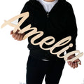 Tailai Laser Cutting Welcome Wooden Words Sculpture Hanging Decor Door  Room Decoration Personalized Wooden Name Sign