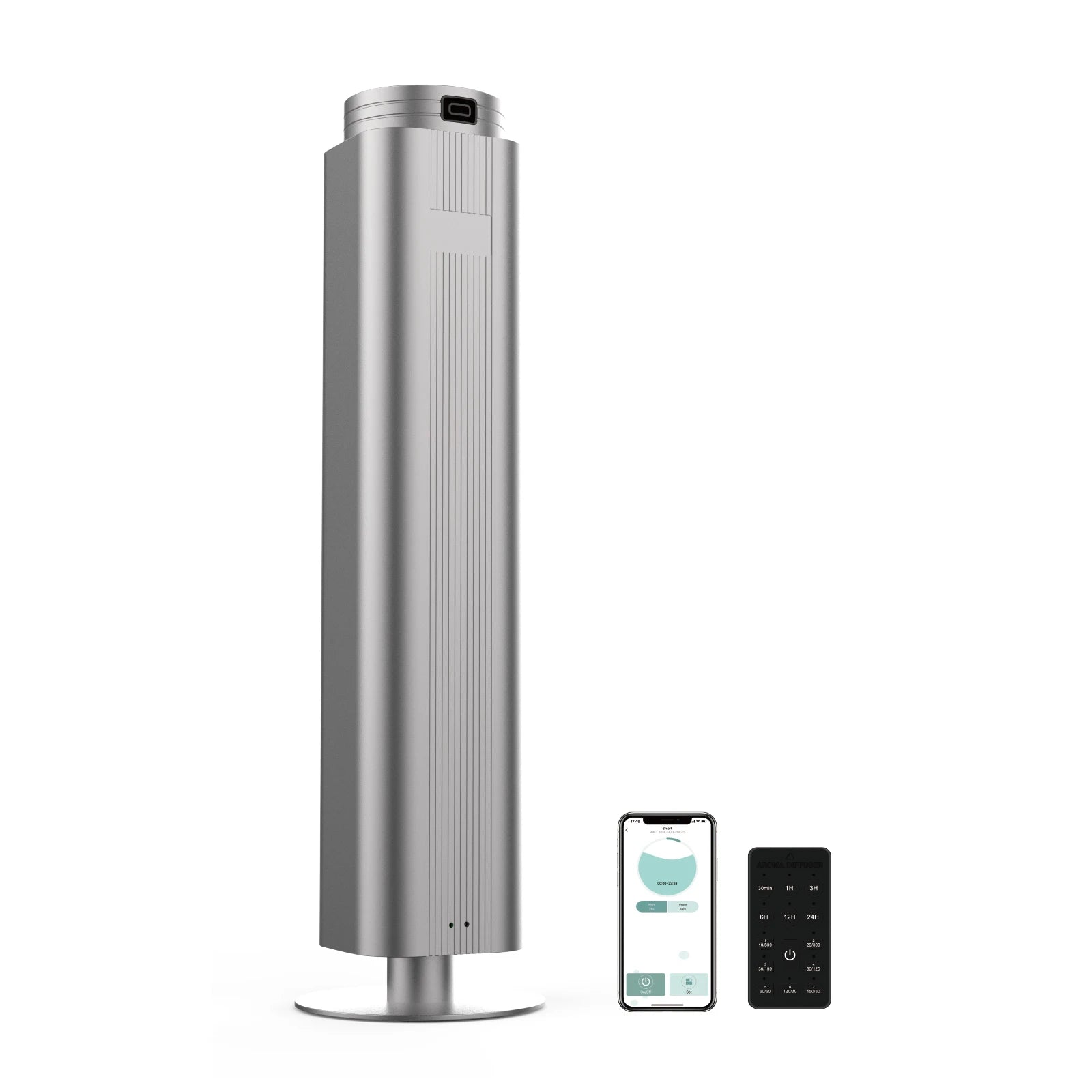 Luxury Aluminum Scent Diffuser With Infrared Essential Oil Detection Floor-stand Aroma Diffuser for Big Area