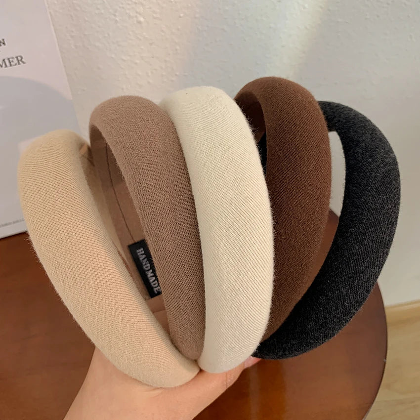 Wholesale Korean Elegant Hair Accessories Simple Warm Vintage Woollen Headband for Woman Girls