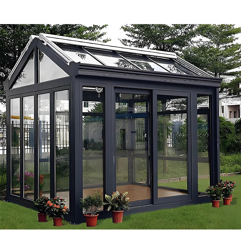 Winter Garden Sunroom Pergola Aluminum Design Glass House for Villas Tempered Glass Enclosure for Courtyard Sunroom Houses