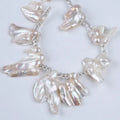 Wholesale White 15-28*20-34mm Irregular Shape Baroque Freshwater Pearl Beads Strands