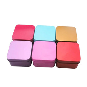 Wholesale Multiple Colors Square Shape Seamless Metal Box Tin Cans for Gift and Candy