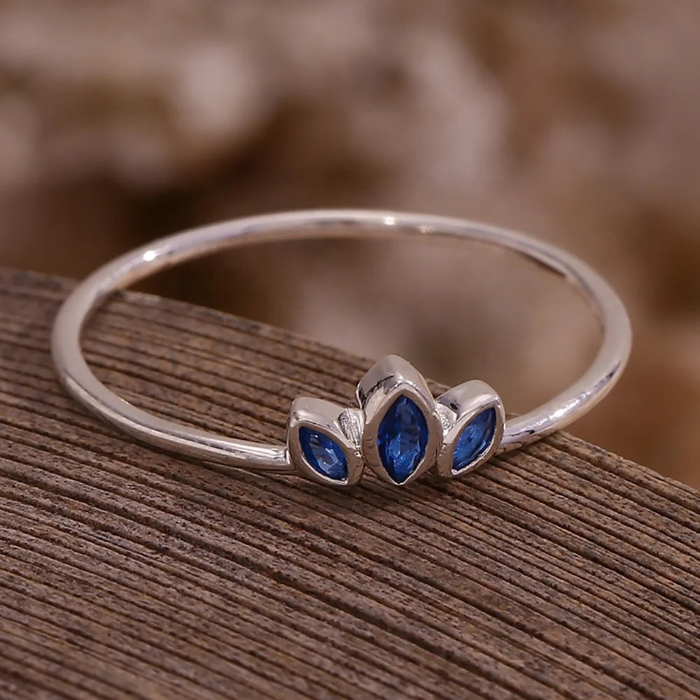 Crystal Cubic Zirconia Ring Rhodium Plated Flower Zircon Ring Silver Rings Women 925 Sterling