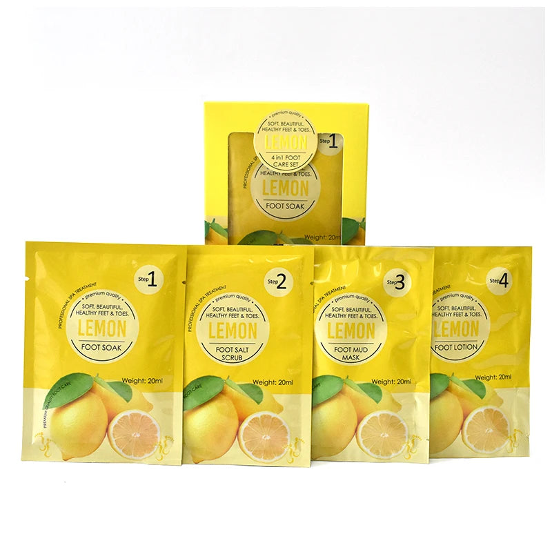 Wholesale 4-Step Vegan Pedicure Set Jelly Spa Foot Care with Hyaluronic Acid Powder Form