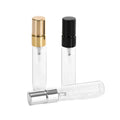 Recyclable Transparent Flat Glass Perfume Bottles Mini 2ml-10ml Travel Size Pump Sprayer Screen Printing Surface Tester