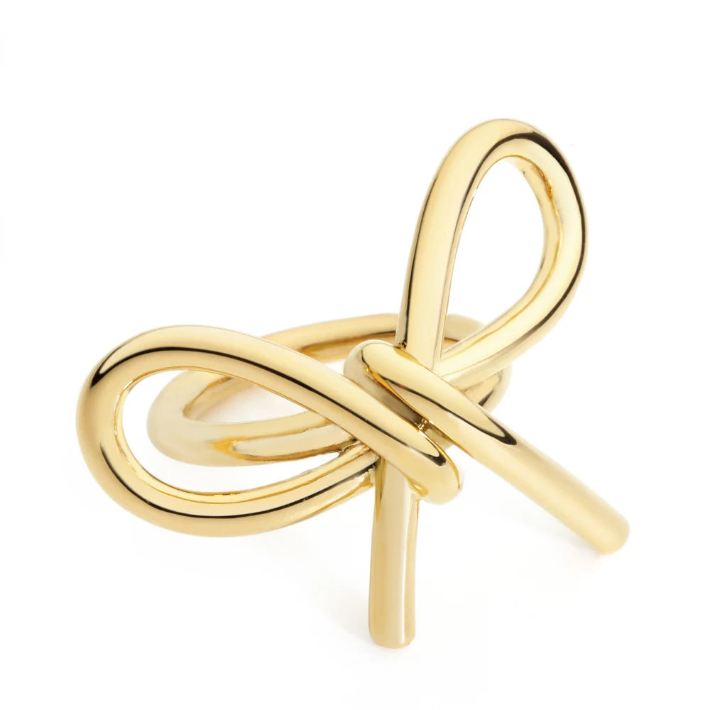 Elegant Bowknot Infinity Wedding Rings for Women Unique Design Fashion Jewelry Gift Anel Feminino for Engagement and Party