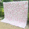 M379 Floral Wall Arrangement 3D Roll up Silk Artificial Flower Panel Wall Decor Photography Backdrop Wedding Pink Flower Wall