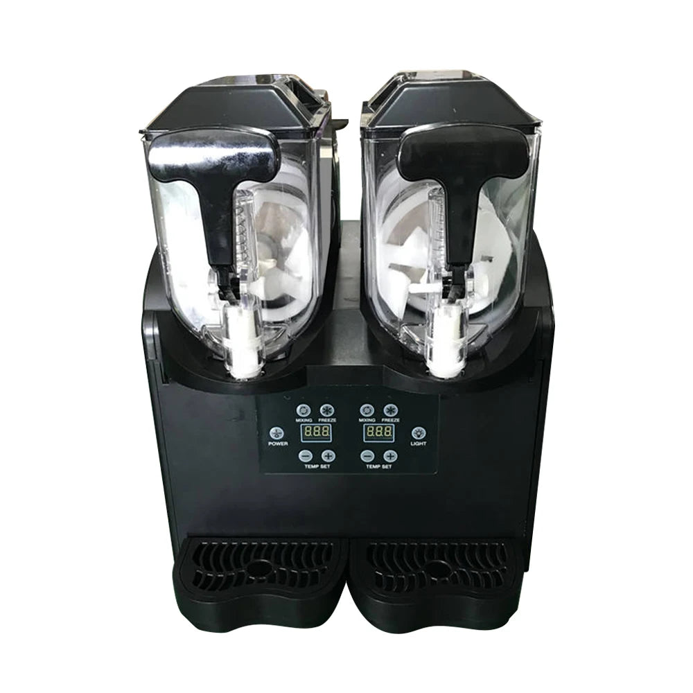 3L*2 Counter Top Electric Commercial Summer Drinks 6l Double Tanks Ice Juice Slushie Machine Imported Compressor Slush Maker