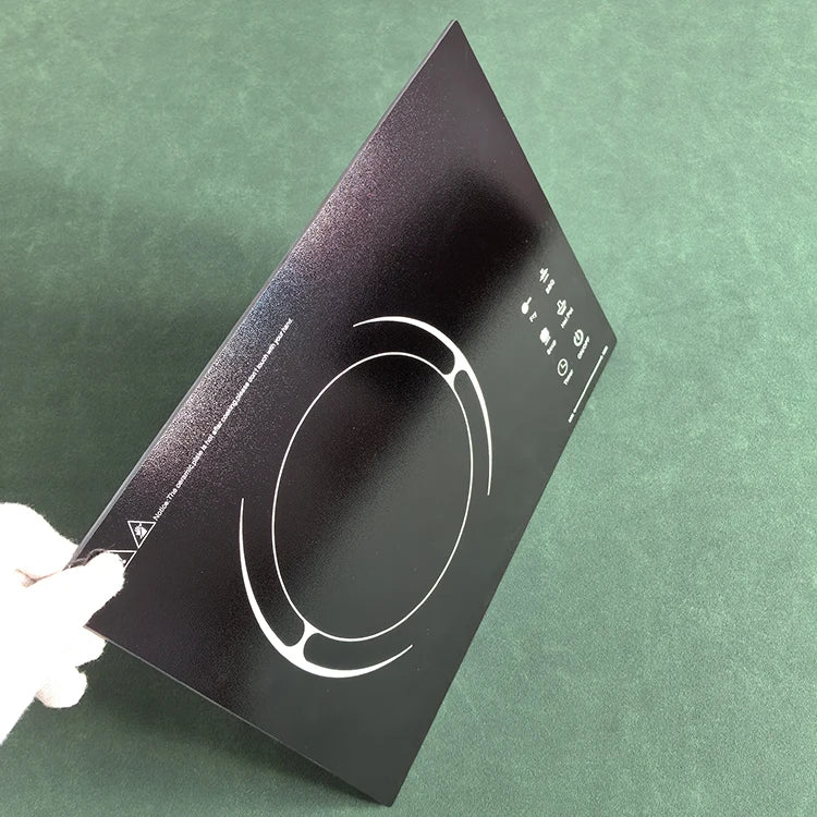 Good Chemical Resistance Crystalline Glass Panel Black White Ceramic Glass for Induction Cooker 4mm 6mm Thickness