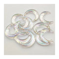 100pcs UV Effect Acrylic Moon Beads Colorful Jewelry Findings & Components for Handmade Beaded Pens Earrings Necklaces DIY Parts