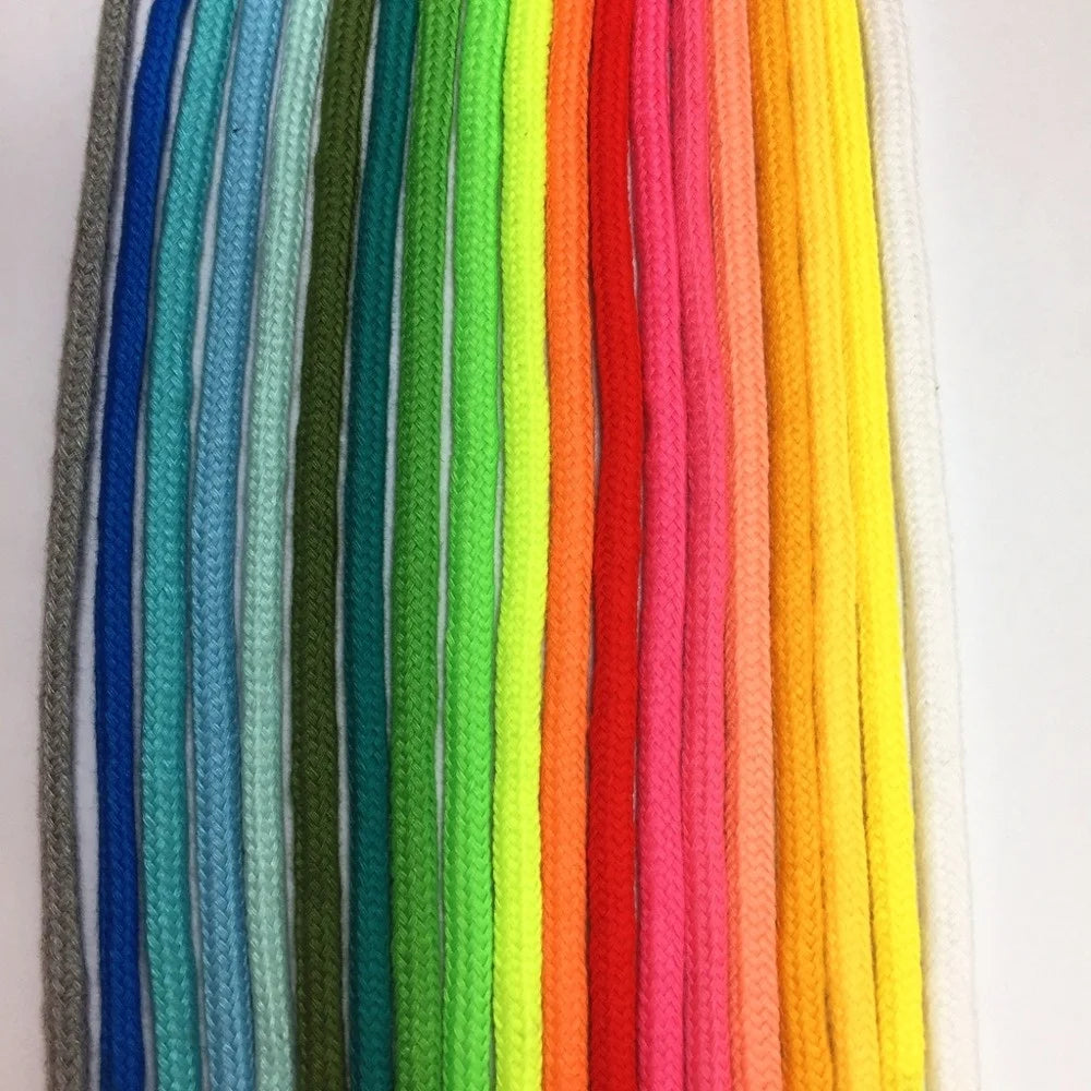 Custom 5mm 16 Strand Braided Cotton/Polyester Drawcord Hoodie Cords Eco-Friendly Home Textile Garment Transparent Plastic Shoes