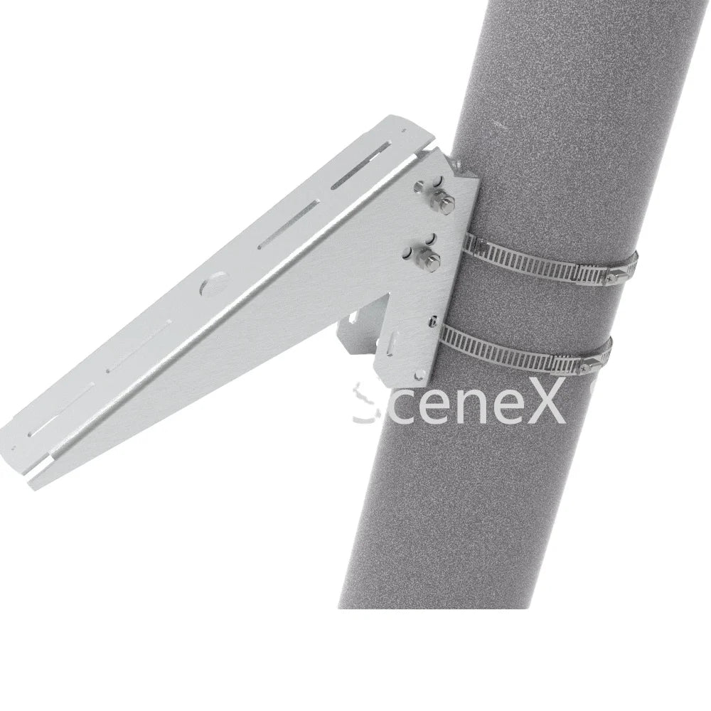 Universal Angle Adjustable Aluminum Solar Mounting Bracket Single Arm Pole Wall Ground Mounts Natural