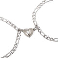 Couple Lover Day Magnet Cross Heart Couple Love Day Bangle Fashionable Mother Daughter Bracelet Set for Sale